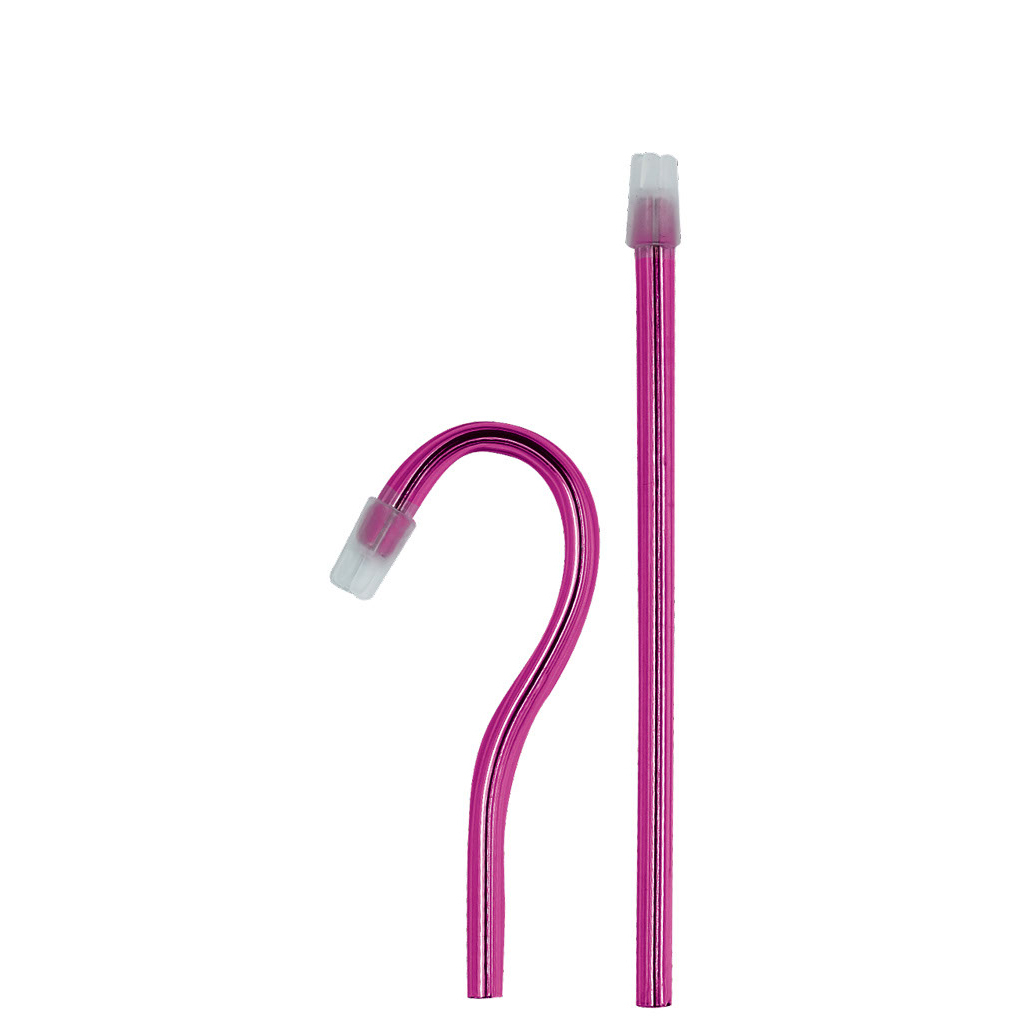 Слюноотсосы Blossom розовые со съемным наконечником (100 шт)