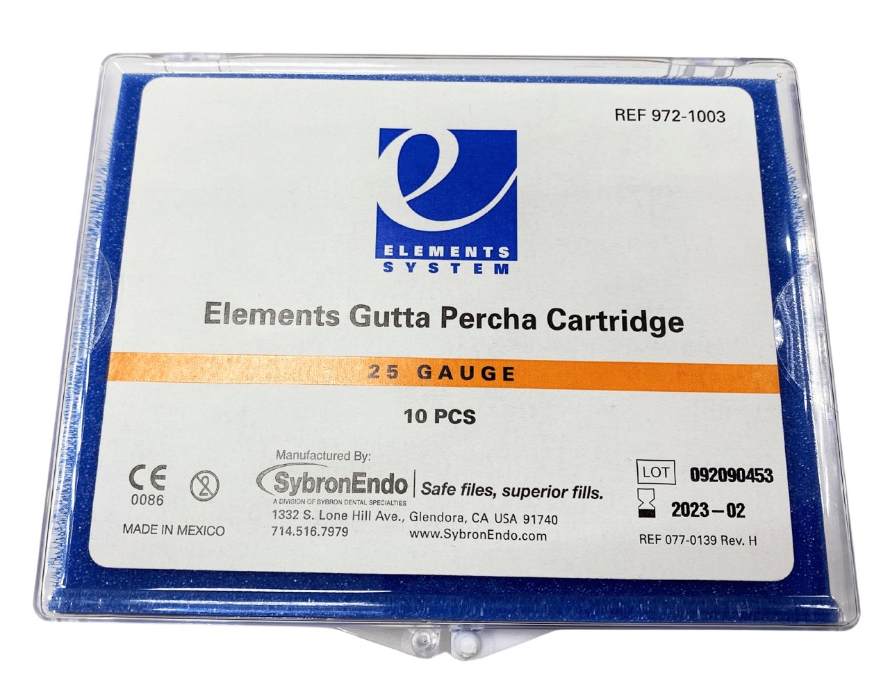 Elements Gutta Percha Cartridg 25GA гуттаперча в картриджах низкая вязкость (10шт)