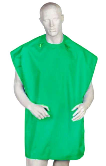 Фартук защитный зеленый с зажимами (medium 70*100 см) Clean+Safe