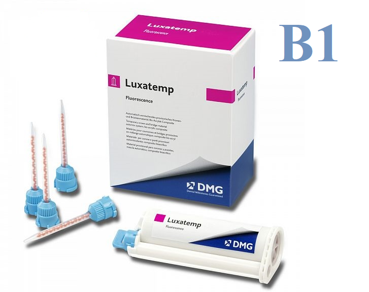 Luxatemp Fluorescence цвет B1 (76г+15 насадок 10:1) DMG