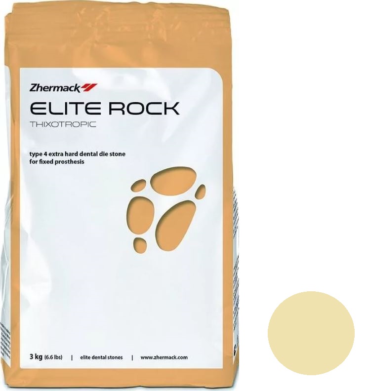 Elite Rock Cream супер гипс  IV класс (3кг) Zhermack