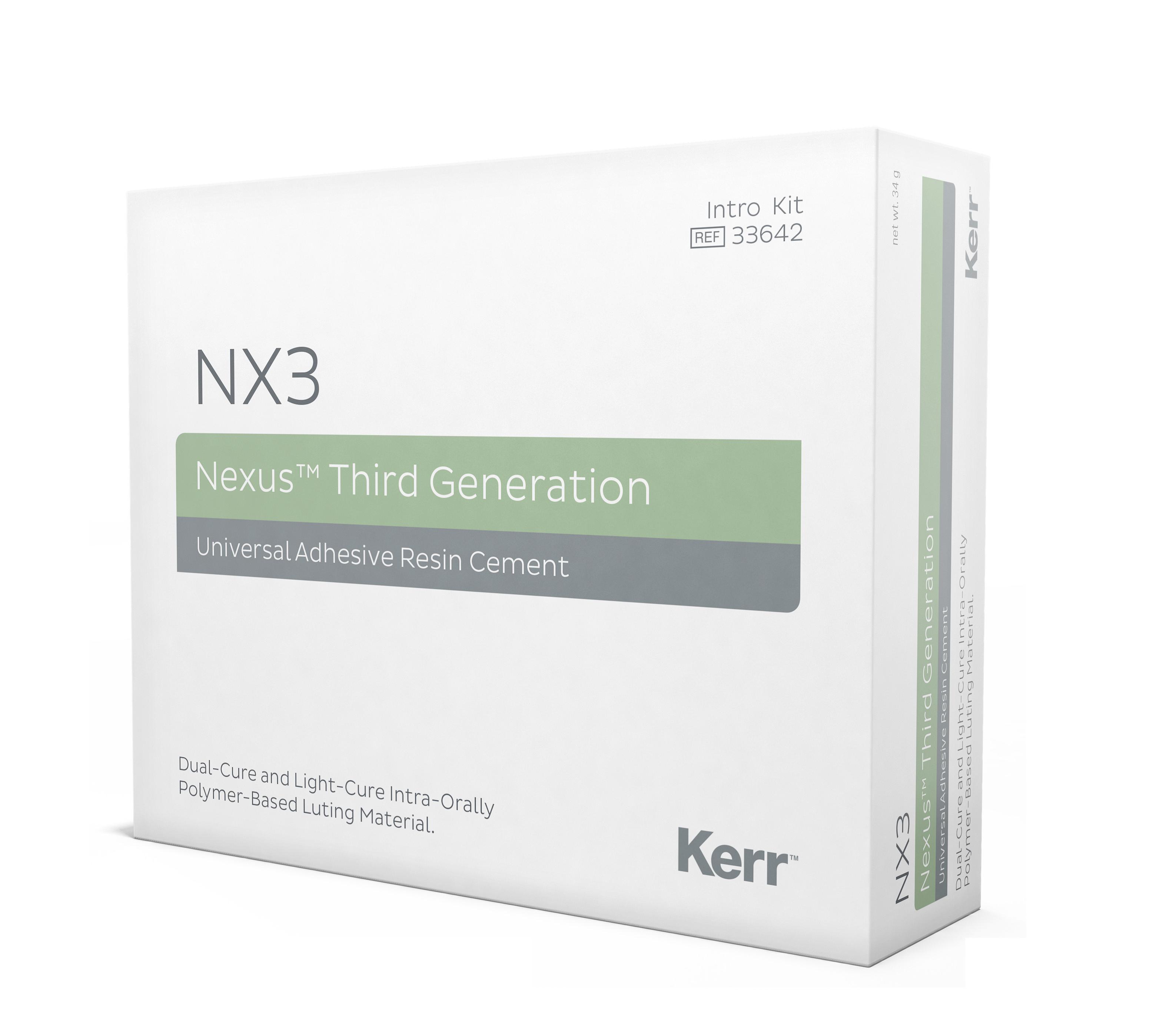 NX3 Intro kit стартовый набор (3шпр*5г, 3шпр*1,8г, 3шпр проб. гелей) Kerr