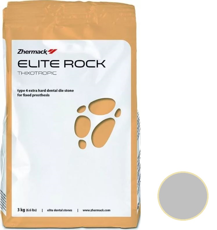 Elite Rock Silver grey супер гипс IV класс (3кг) Zhermack