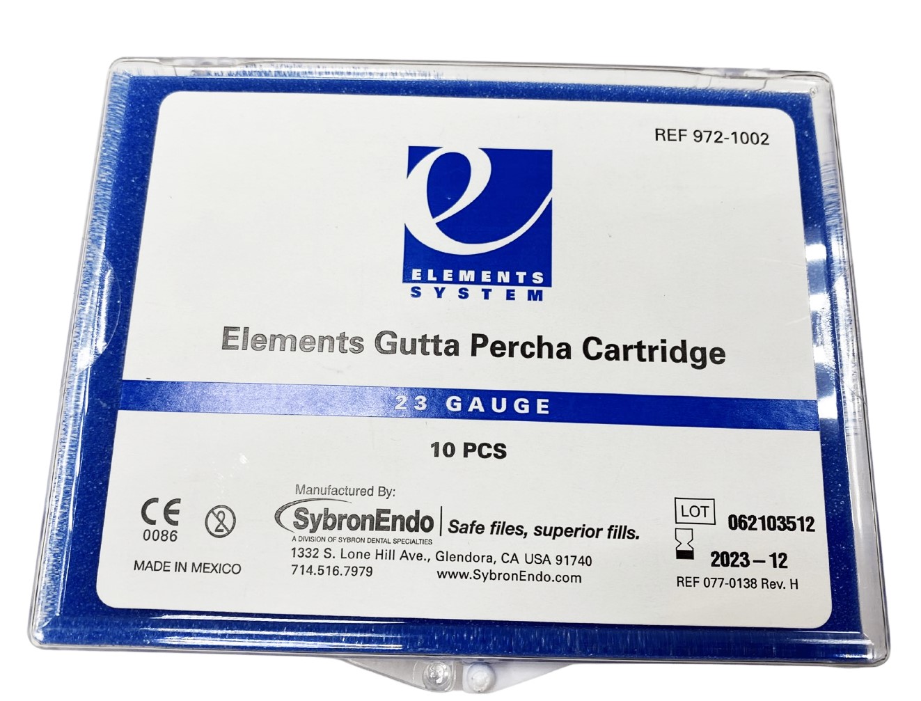 Elements Gutta Percha Cartridge 23GA гуттаперча в картриджах средняя вязкость (10 шт)