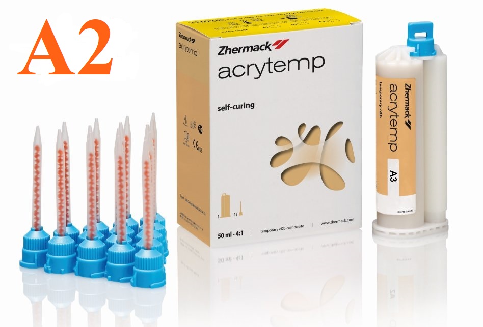 Acrytemp цвет A2 (76г+15 насадок 4:1) Zhermack