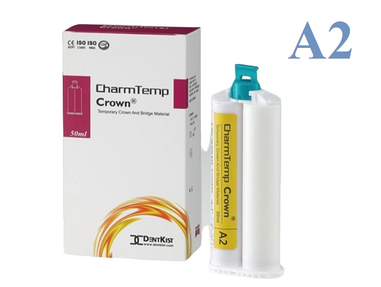 Charmtemp Crown цвет A2 материал для временных коронок и мостов (76г+10 нас 1:1) DentKist