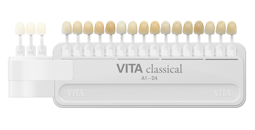Расцветка VITA classic A1-D4 с отбеленными оттенками