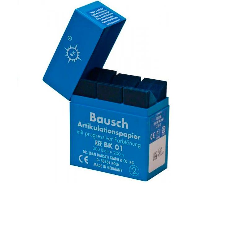 ВК01 Артикуляционная бумага (копирка) 200мкм синяя (300 шт) Bausch