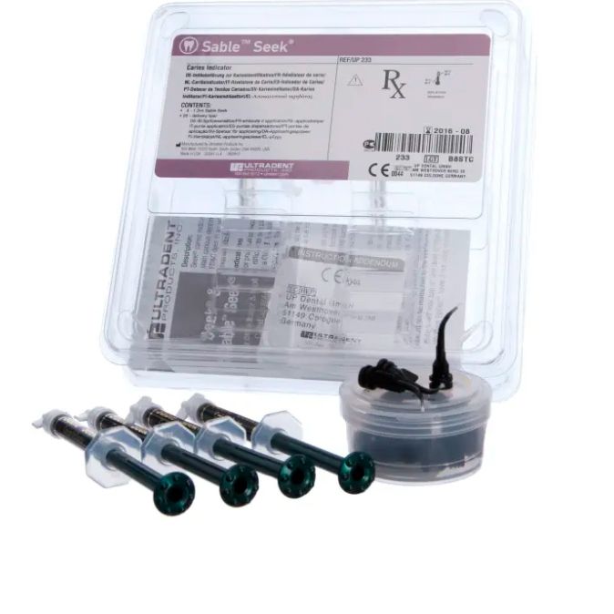 Sable Seek Kit  индикатор кариеса зеленый (4шпр*1,2 мл+20 нас) Ultradent