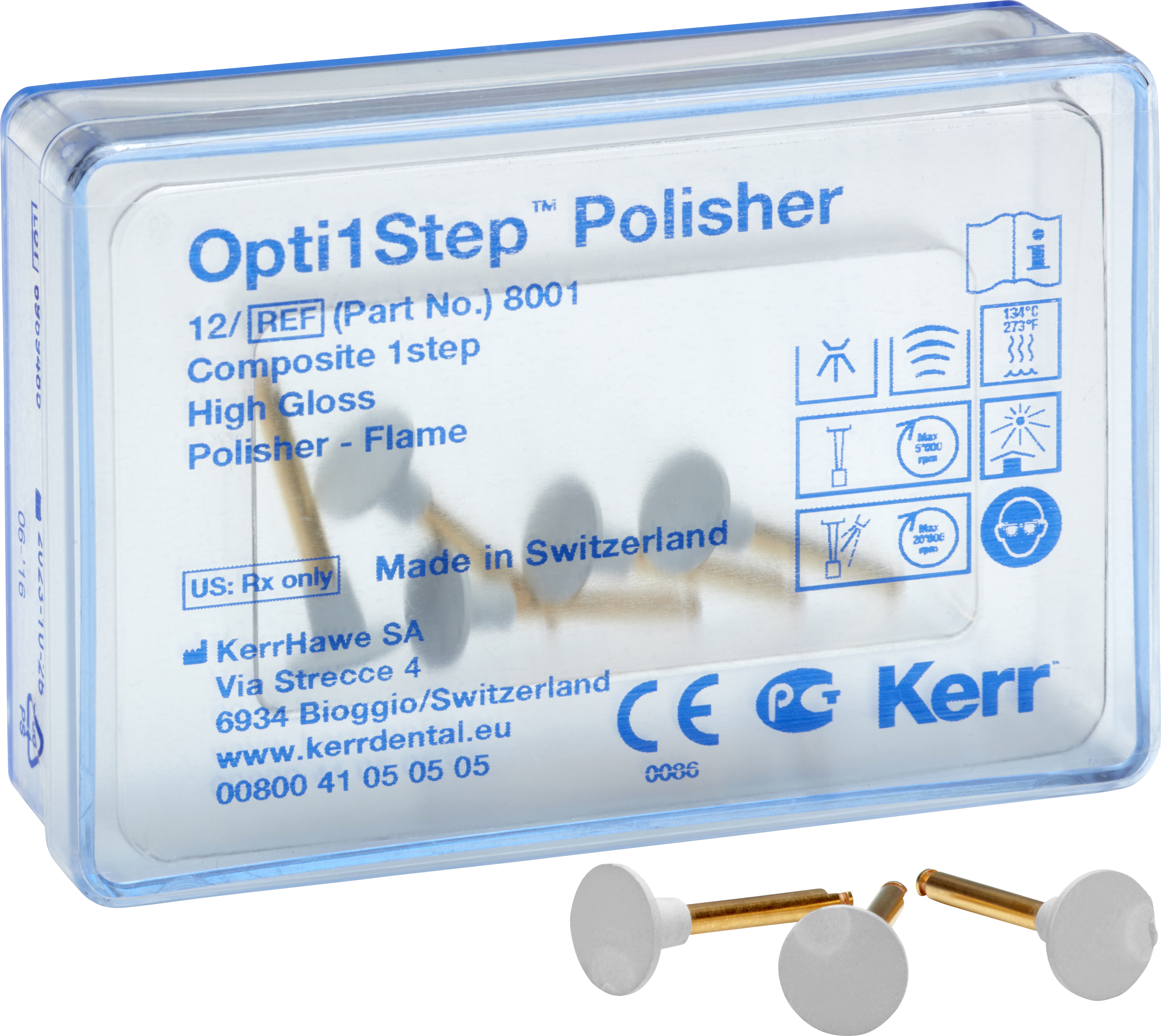 8003 Opti1Step™ полировочные резинки, диски (12шт) Kerr