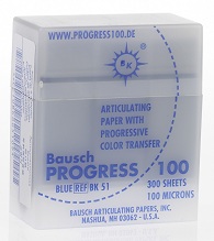 BK51 Артикуляционная бумага (копирка) 100 мкм синяя (300 шт) Bausch