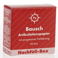 ВК1002 Артикуляционная бумага (копирка) 200мкм красная (300 шт) Bausch