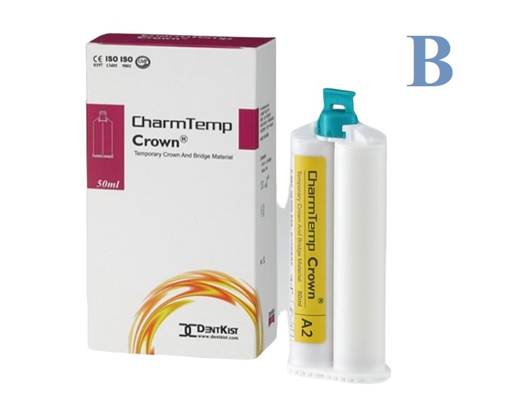 Charmtemp Crown цвет B материал для временных коронок и мостов (76г+10 нас 1:1) DentKist