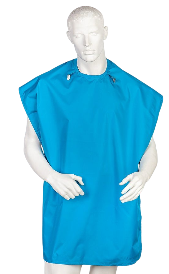 Фартук защитный голубой с зажимами (medium 70*100 см) Clean+Safe