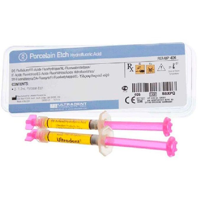 Porcelain Etch Порцелайн 9,5% гель для протравливания фарфора ( 2шпр*1,2 мл) Ultradent