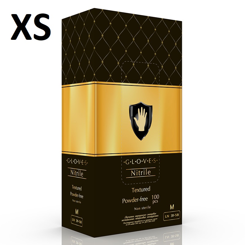 Перчатки нитриловые Safe&Care черные размер XS (5-6) 50 пар