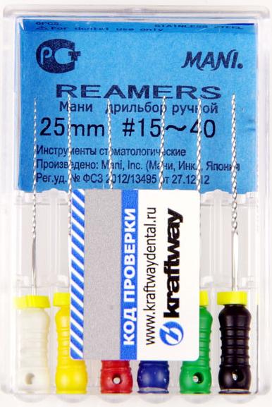 Reamers 25мм №15-40 (6 шт) MANI 