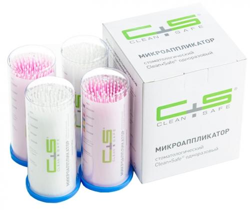 Аппликаторы Clean+Safe Super Fine розовые/белые (100 шт) 