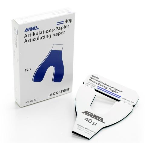 Артикуляционная бумага HANEL 40 мкм U-образная синяя (72шт) Coltene
