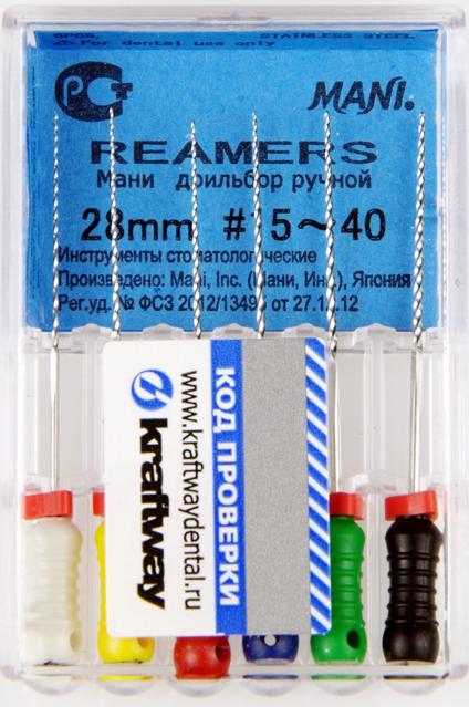 Reamers 28мм №15-40 (6 шт) MANI 