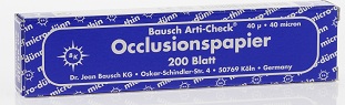  ВК09 Артикуляционная бумага (копирка) 40мкм синяя (200 шт) Bausch