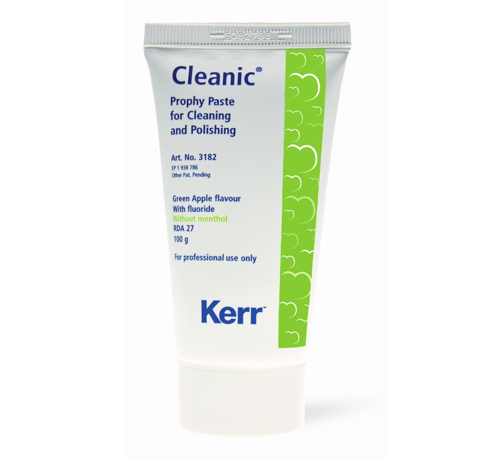 Cleanic™ полировочная паста, яблочный вкус, со фтором (100г) Kerr