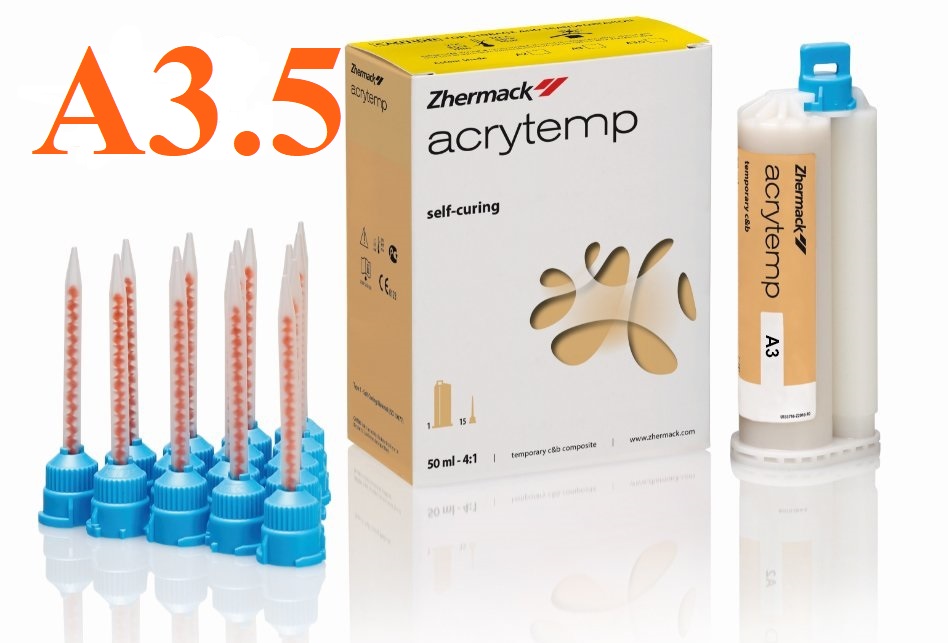 Acrytemp цвет A3,5 (76г+15 насадок 4:1) Zhermack